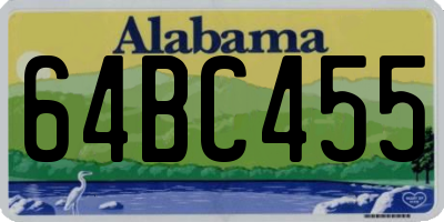 AL license plate 64BC455