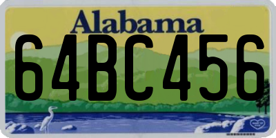 AL license plate 64BC456