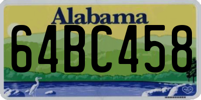 AL license plate 64BC458