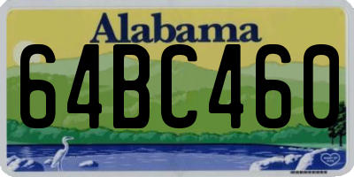 AL license plate 64BC460