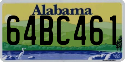 AL license plate 64BC461