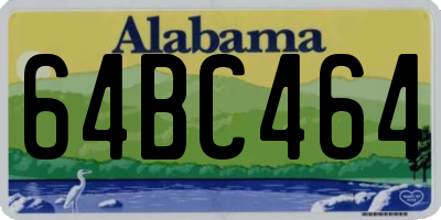 AL license plate 64BC464