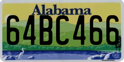 AL license plate 64BC466