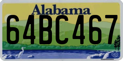 AL license plate 64BC467