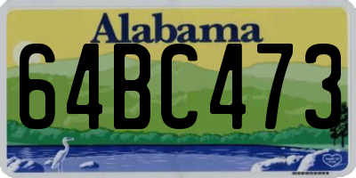AL license plate 64BC473