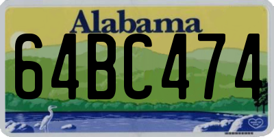AL license plate 64BC474