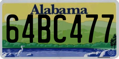AL license plate 64BC477