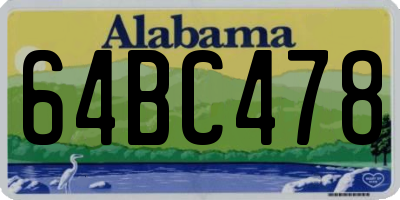 AL license plate 64BC478