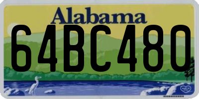 AL license plate 64BC480