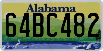 AL license plate 64BC482