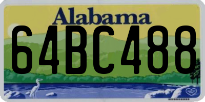 AL license plate 64BC488