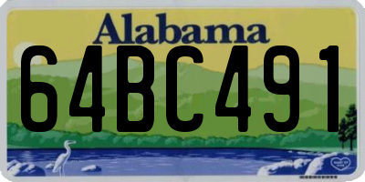 AL license plate 64BC491
