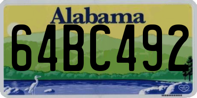 AL license plate 64BC492