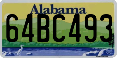 AL license plate 64BC493