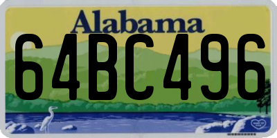 AL license plate 64BC496