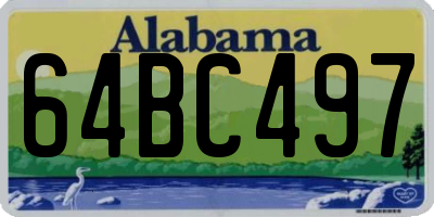 AL license plate 64BC497