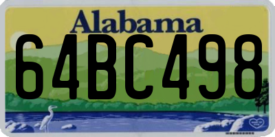 AL license plate 64BC498