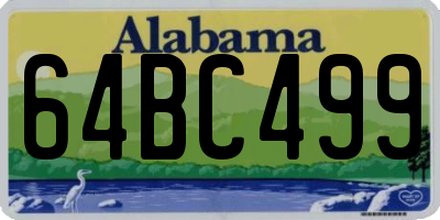 AL license plate 64BC499