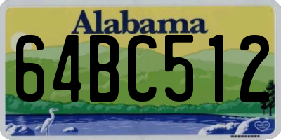 AL license plate 64BC512