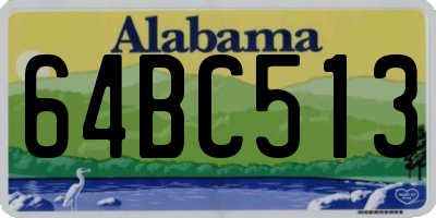 AL license plate 64BC513