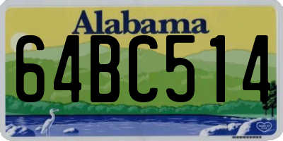 AL license plate 64BC514