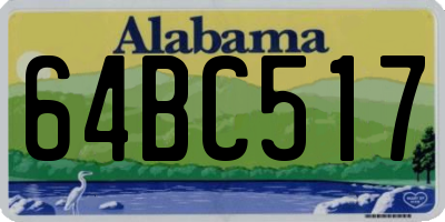 AL license plate 64BC517