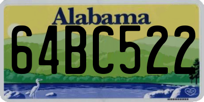 AL license plate 64BC522