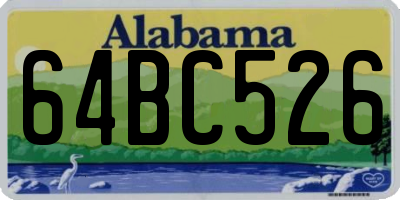 AL license plate 64BC526