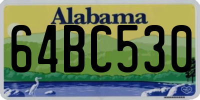 AL license plate 64BC530