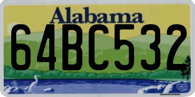AL license plate 64BC532