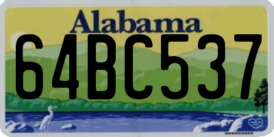 AL license plate 64BC537