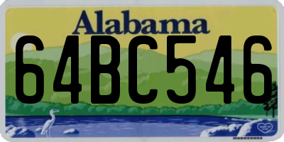 AL license plate 64BC546