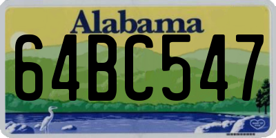 AL license plate 64BC547