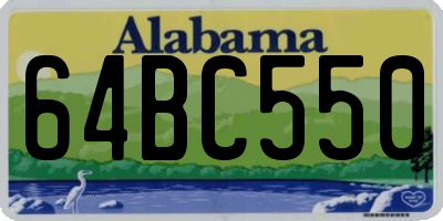 AL license plate 64BC550