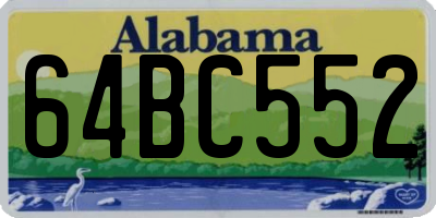 AL license plate 64BC552