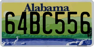 AL license plate 64BC556
