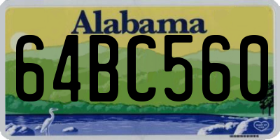 AL license plate 64BC560