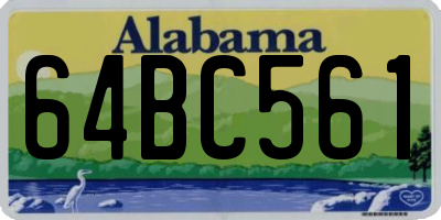 AL license plate 64BC561