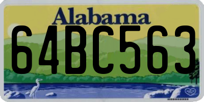 AL license plate 64BC563