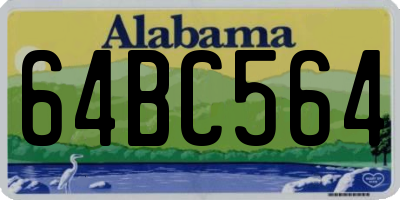 AL license plate 64BC564
