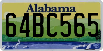 AL license plate 64BC565