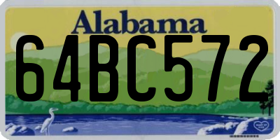 AL license plate 64BC572