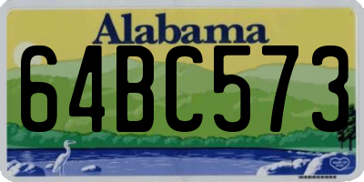 AL license plate 64BC573