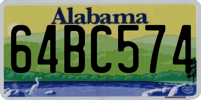 AL license plate 64BC574