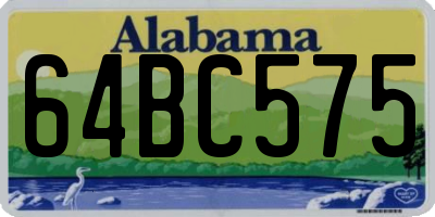 AL license plate 64BC575