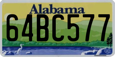 AL license plate 64BC577