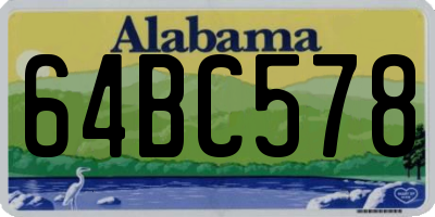 AL license plate 64BC578