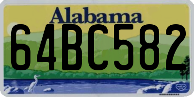 AL license plate 64BC582
