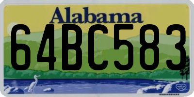 AL license plate 64BC583