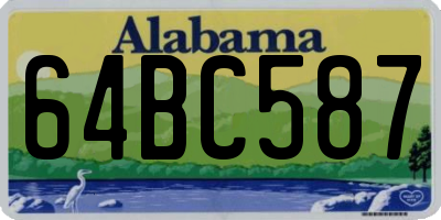 AL license plate 64BC587